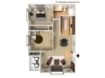 2 beds, 1 bath, 760 sqft, $1,572