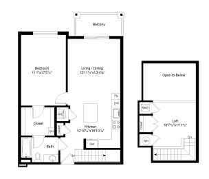 1 bed, 1 bath, 957 sqft, $1,768