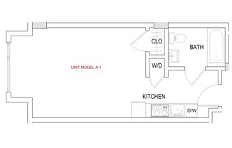 Studio, 1 bath, 390 sqft, $2,150, Unit 363 6th St, Unit 410