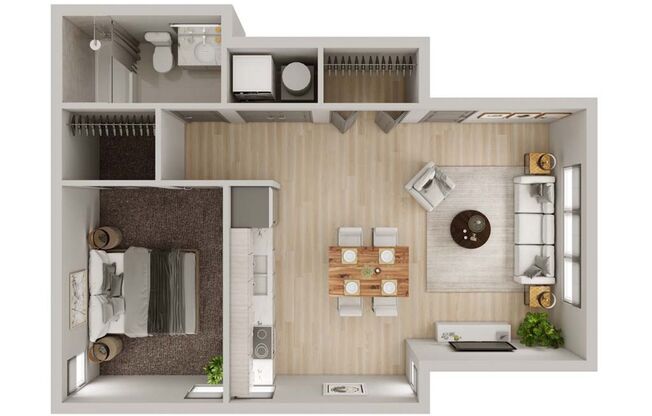 1 bed, 1 bath, 669 sqft, $2,145, Unit T122