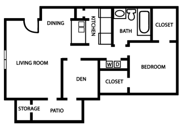 1 bed, 1 bath, 857 sqft, $1,155