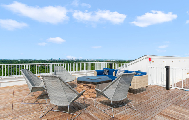 Roof top with city views | The Q | Quincy, Massachusetts Apartments