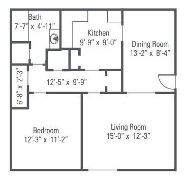 1 bed, 1 bath, 676 sqft, $999