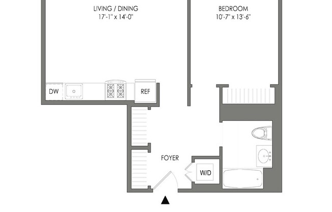 1 bed, 1 bath, $4,303, Unit 3605