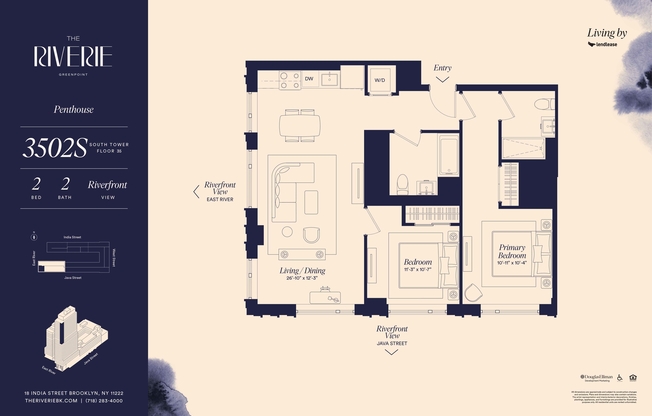 2 beds, 2 baths, $9,850, Unit 3502S