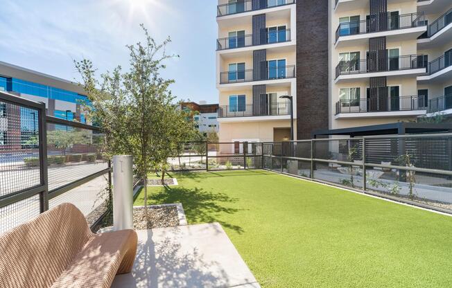 The on-site dog run offers a convenient space for pets to play, stretch, and enjoy fresh air just steps from your front door.