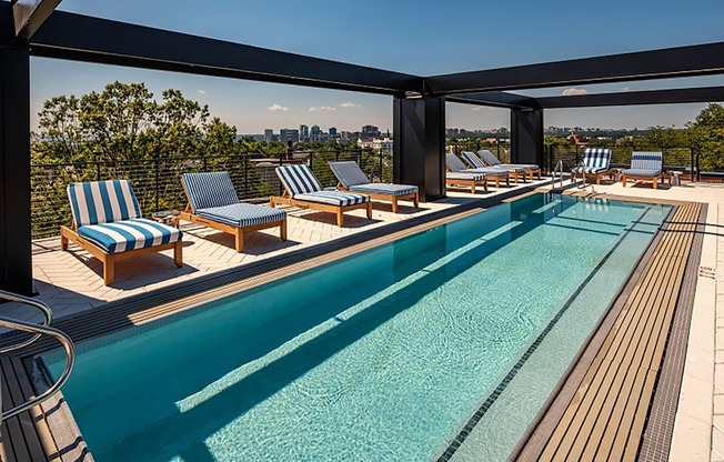 Pool area at The Glover House, Washington