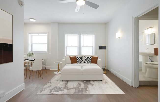 Well-lit living space - The Buckingham / The Commodore / The Parkway Apartments
