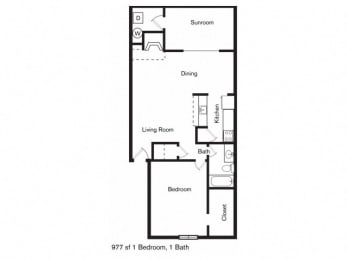 1 bed, 1 bath, 977 sqft, $1,250