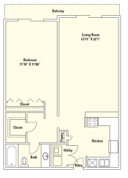 1 bed, 1 bath, 908 sqft, $1,171