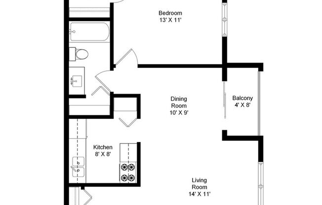 1 bed, 1 bath, 600 sqft, $1,175, Unit 766-02