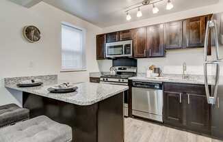 Renovated Kitchen at Kenilworth at Perring Park Apartments, Parkville