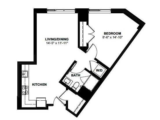 1 bed, 1 bath, 662 sqft, $3,650, Unit 518