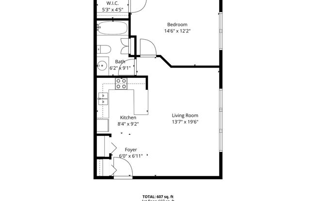 1 bed, 1 bath, 582 sqft, $1,049, Unit 2341-07