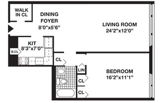 1 bed, 1 bath, 734 sqft, $5,099, Unit 35E