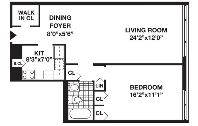1 bed, 1 bath, 734 sqft, $5,099, Unit 35E