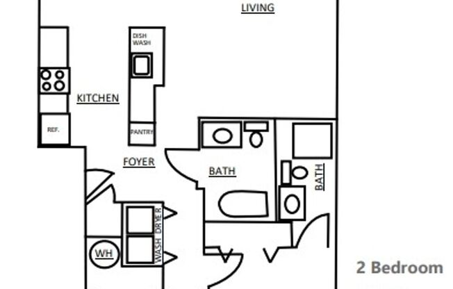 2 beds, 2 baths, 963 sqft, $1,995, Unit 204