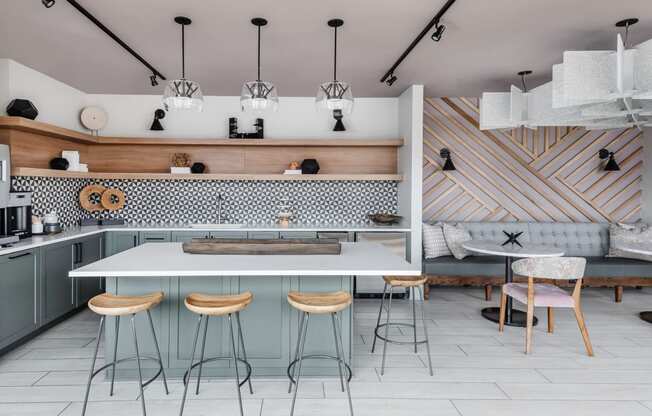 Resident Clubhouse Kitchen at The Apartments at St. Marys, Raleigh, 27605