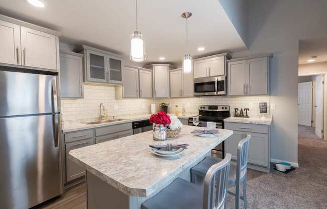 Updated Kitchen Pine Lane Estates Apartments