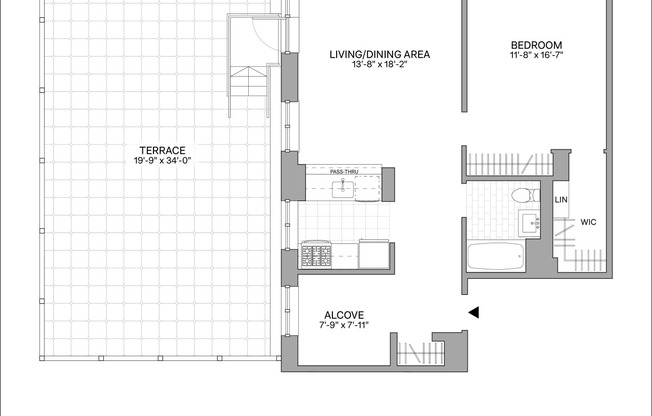 1 bed, 1 bath, $7,995, Unit 14B