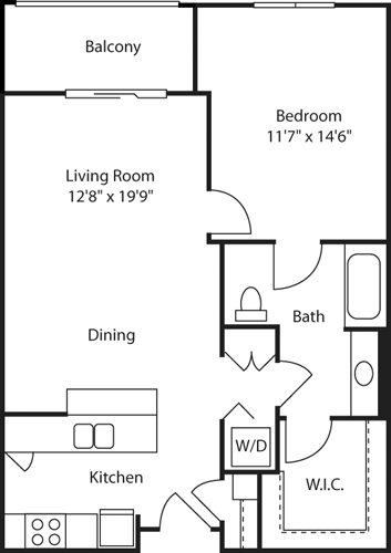 1 bed, 1 bath, 794 sqft, $2,354, Unit 101E