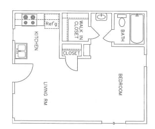 Studio, 1 bath, 400 sqft, $1,029