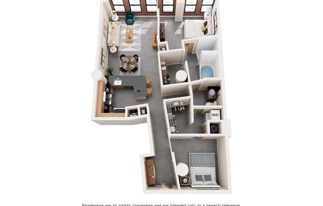 2 beds, 1 bath, 1,093 sqft, $1,720, Unit 707