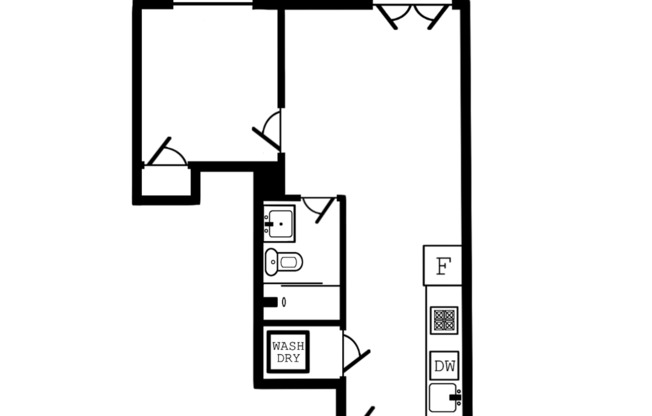 1 bed, 1 bath, $1,885, Unit 207