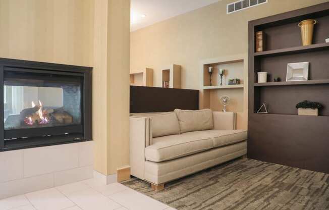 Fireplace Lounge at Cascades Overlook Apts., Owings Mills, Maryland