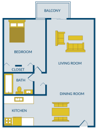 1 bed, 1 bath, 659 sqft, $825