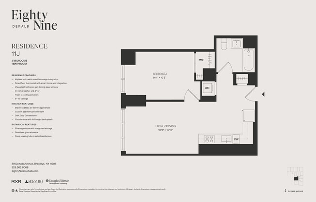 1 bed, 1 bath, $4,725, Unit 11J