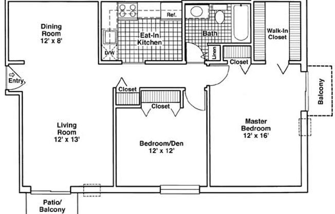 2 beds, 1 bath, 850 sqft, $1,700, Unit 946-308
