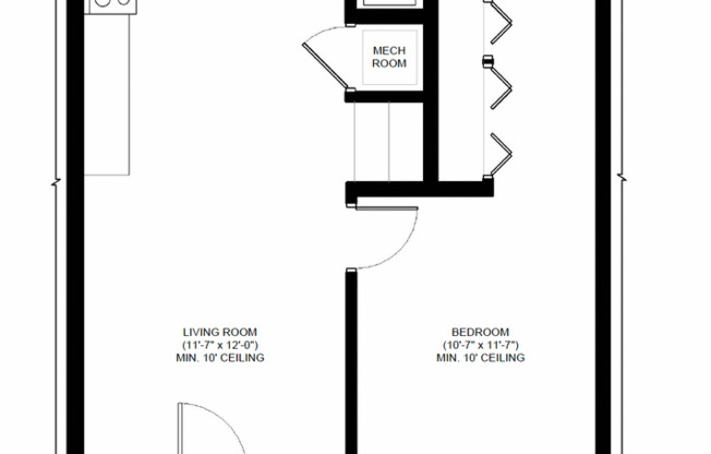 1 bed, 1 bath, 668 sqft, $1,700, Unit #108
