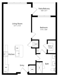 1 bed, 1 bath, 823 sqft, $1,533