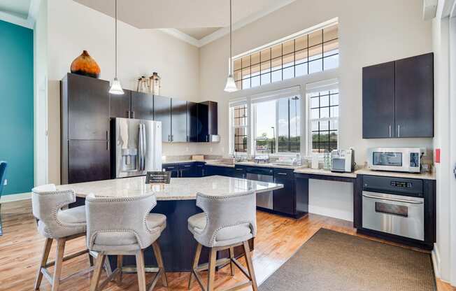 Clubhouse Kitchen With Vaulted Ceilings