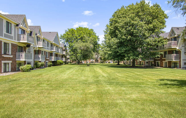 Mature Trees and Greenery at Briarwood Apartments, Benton Harbor, Michigan