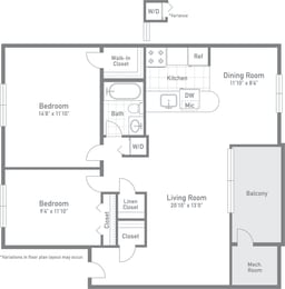 2 beds, 1 bath, 960 sqft, $2,280