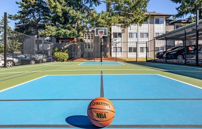 Outdoor Basketball Court at Central Park East, Bellevue Washington