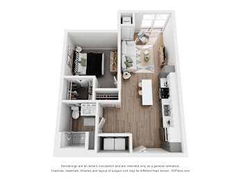 1 bed, 1 bath, 760 sqft, $1,545