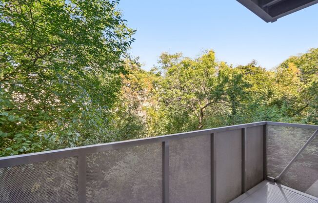 Balcony with railings at Park77 Apartments, Cambridge, MA