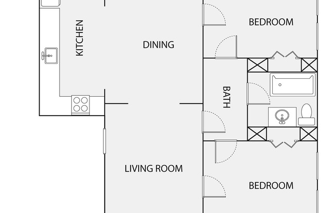 2 beds, 1 bath, 1,235 sqft, $1,950