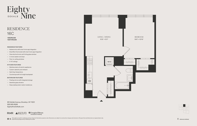 1 bed, 1 bath, $5,025, Unit 16C