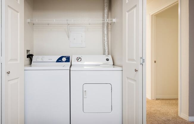 our apartments have a laundry room with a washer and dryer