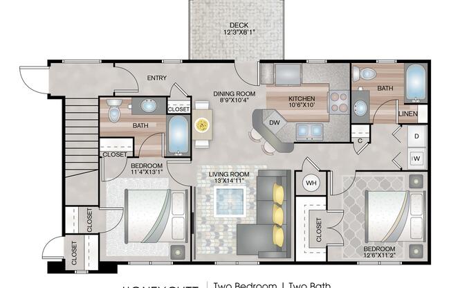 Two Bedroom floorplan