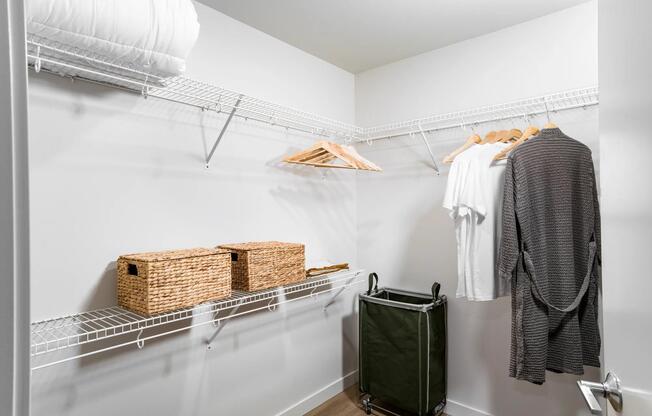 Stay organized with spacious closets at Modera Shoreline, thoughtfully designed to keep your wardrobe and essentials neatly within reach.