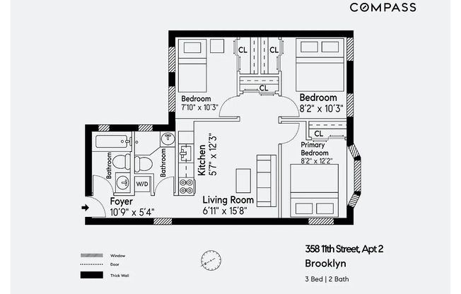 3 beds, 2 baths, $4,500, Unit 2