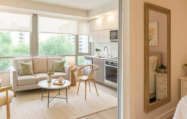 living roomCloset at Artline Apartments, Washington, 20024