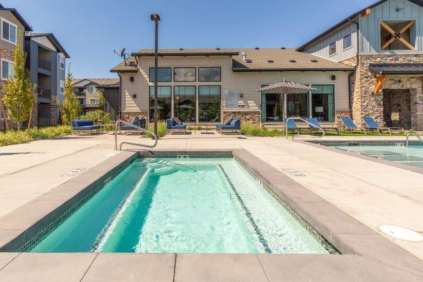 Parc on 5th Apartments & Townhomes in American Fork Utah  Swimming Pool and Hot Tub