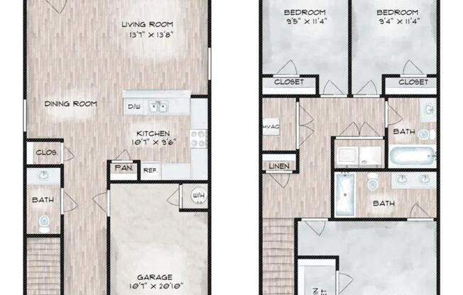 3 beds, 2.5 baths, 1,418 sqft, $1,625, Unit HOME0047