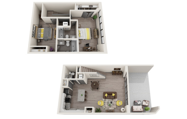 2 beds, 2.5 baths, 1,320 sqft, $2,365, Unit 192